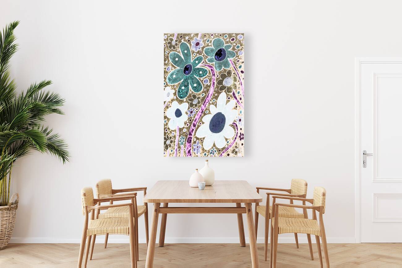 Abstract Decorative Flowers Reproduction