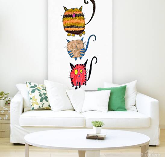 Abstract Cats in Three Reproduction