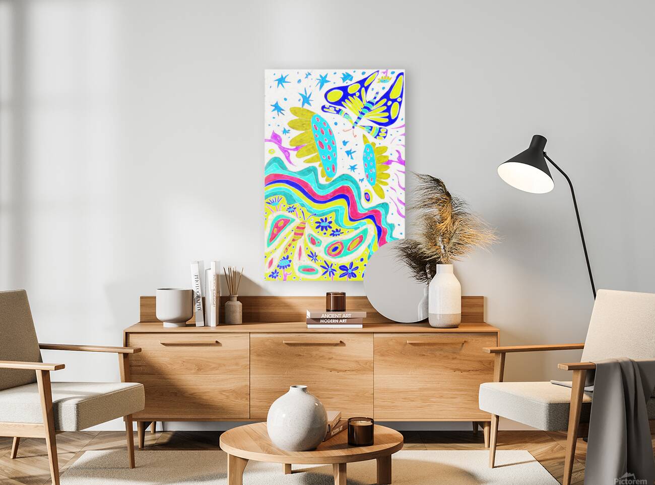 Abstract Vibrant Butterflies Reproduction