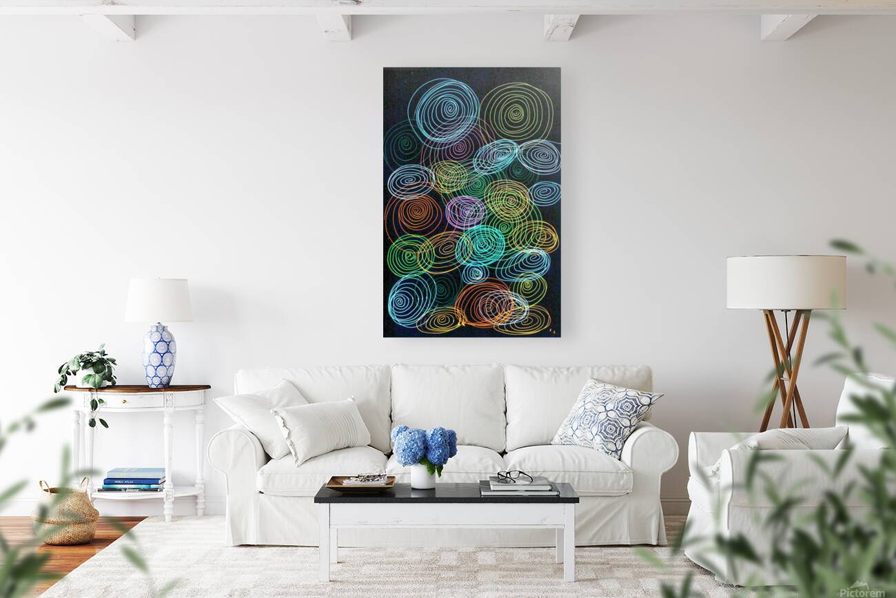 Abstract Colourful Spirals Reproduction