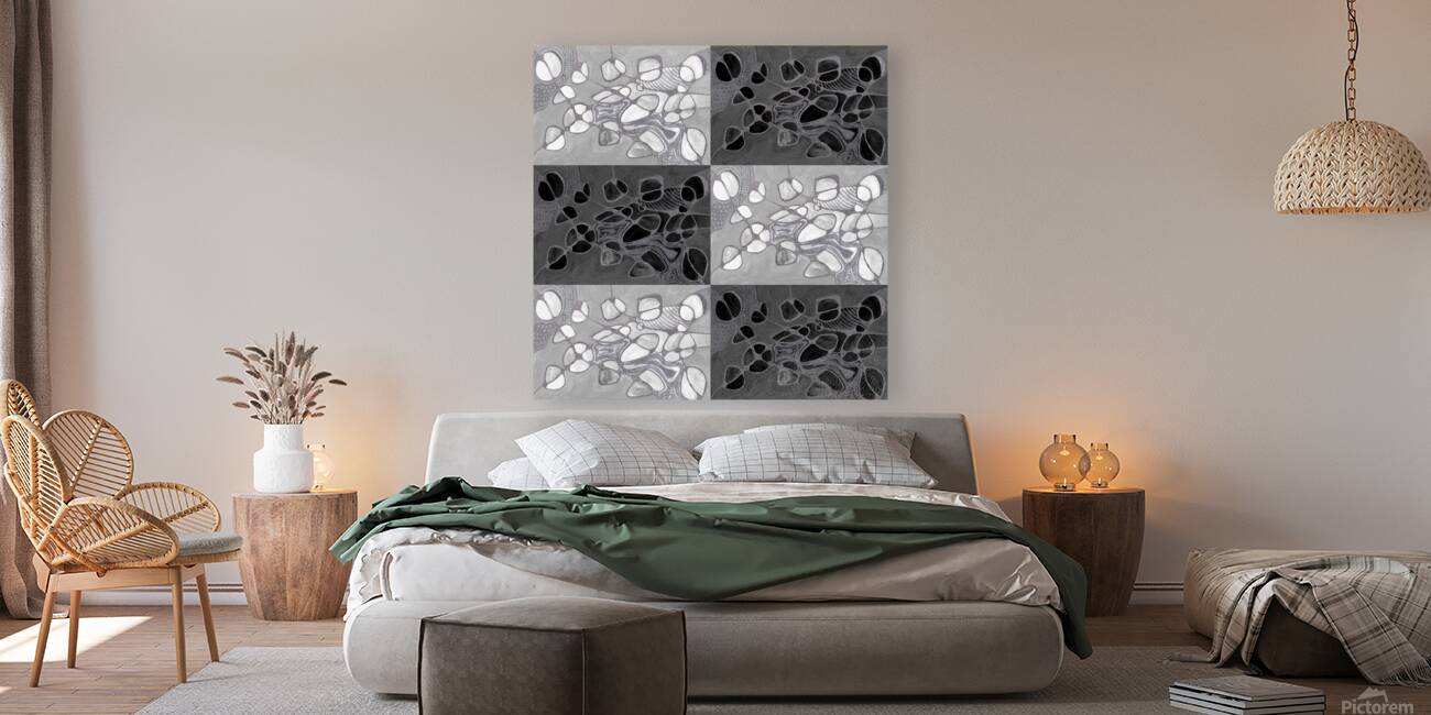 Abstract Monochrome Neurographic Design Reproduction