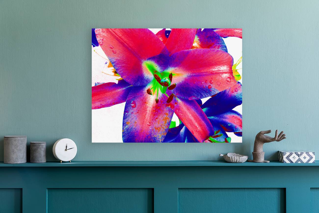 Vibrant Pop Art Lilies Reproduction