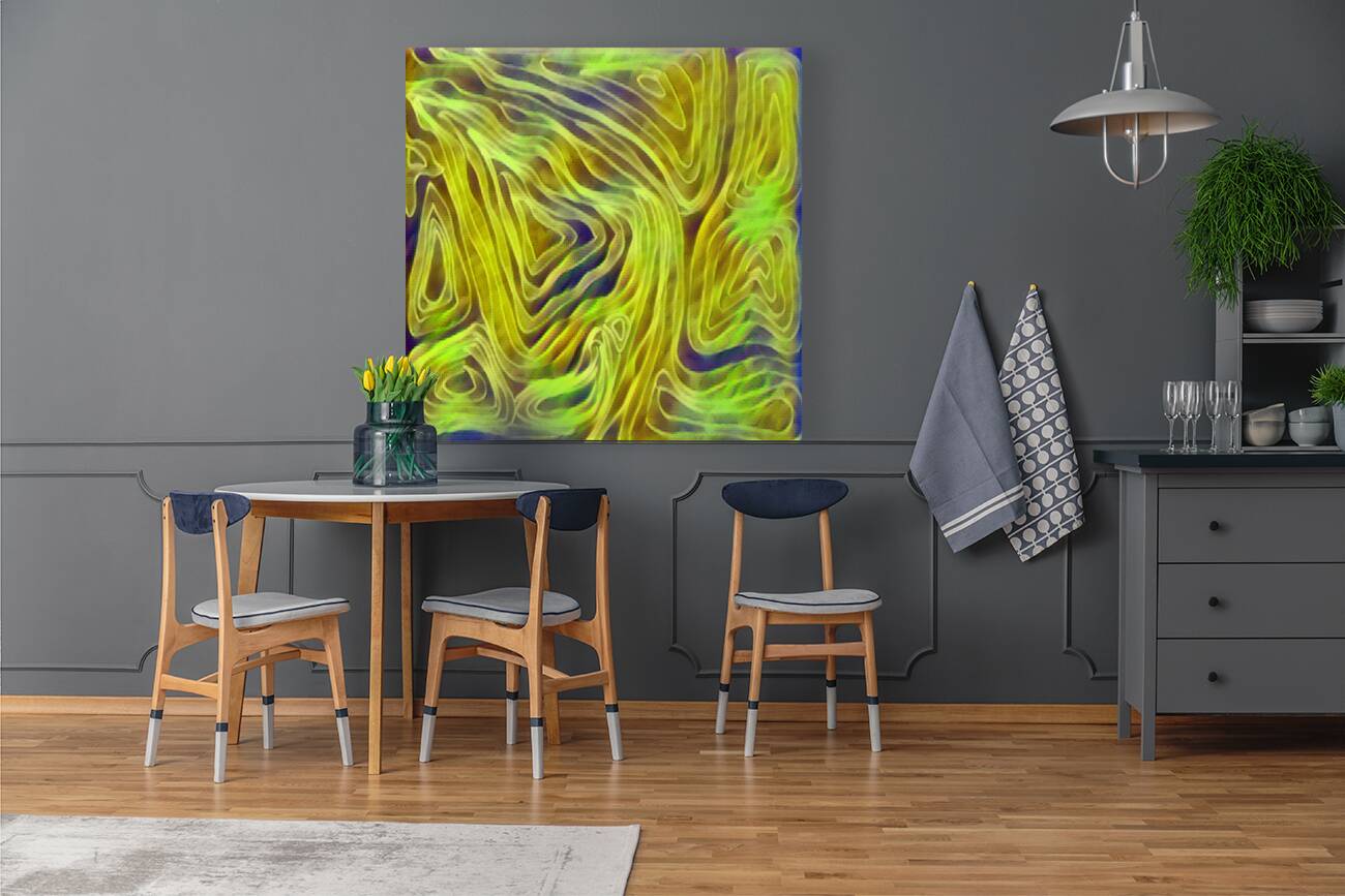 Abstract Ethereal Lined Shapes  Reproduction