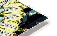 Abstract Yellow Kaleidoscope Pattern Design HD Metal print