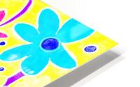 Abstract Fun Colourful Flowers HD Metal print