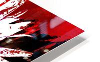 Abstract Daisy Black Centre HD Metal print