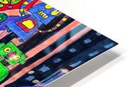 Abstract Colourful Doodle Robots HD Metal print