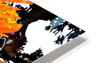 Abstract Orange Daisy Too HD Metal print