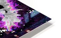 Abstract Monochrome Daises on a Coloured Background HD Metal print