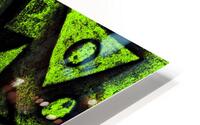 Abstract Green Grungy Triangles HD Metal print