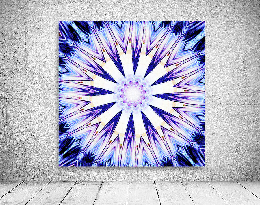 Abstract Blue and Purple Mandala Design Wall Preview