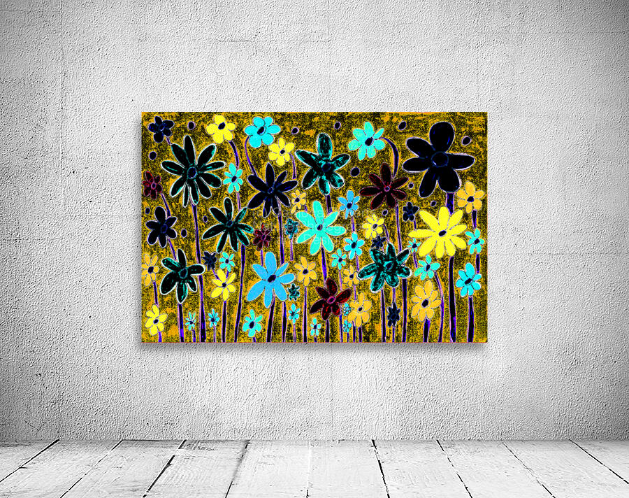 Abstract Natures Vibrant Floral Display Wall Preview