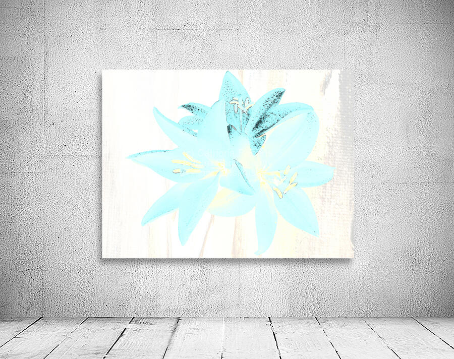 Abstract  Distressed Trio of Lime Lilies Wall Preview