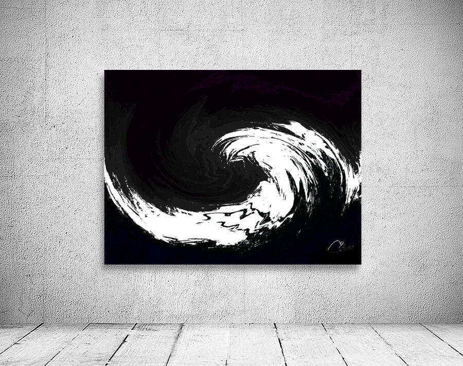 Abstract Swirling Monochrome Melting Forest  Wall Preview