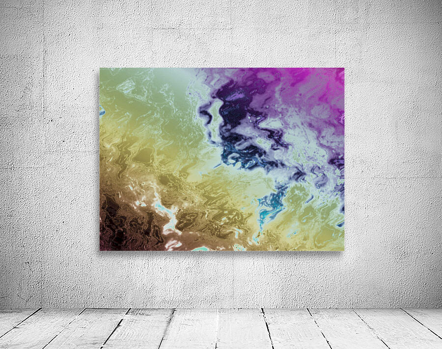Rainbow Fluid Abstraction Wall Preview