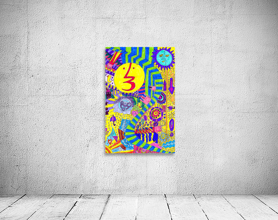 Abstract Colourful Doodles  Wall Preview