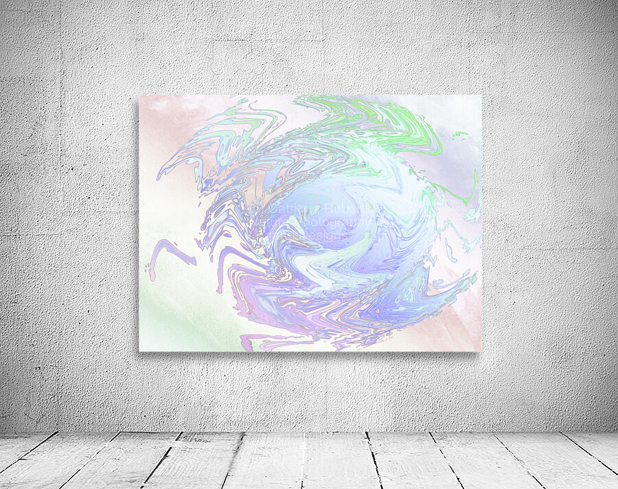 Abstract Pastel Daisy Swirl Wall Preview