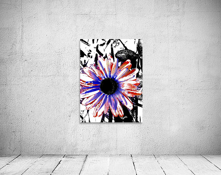 Abstract Vibrant Contrasting Daisy Flower Wall Preview
