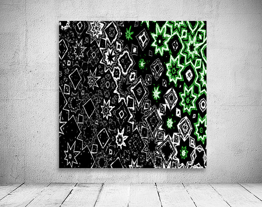 That Star Pattern in Green Wall Preview