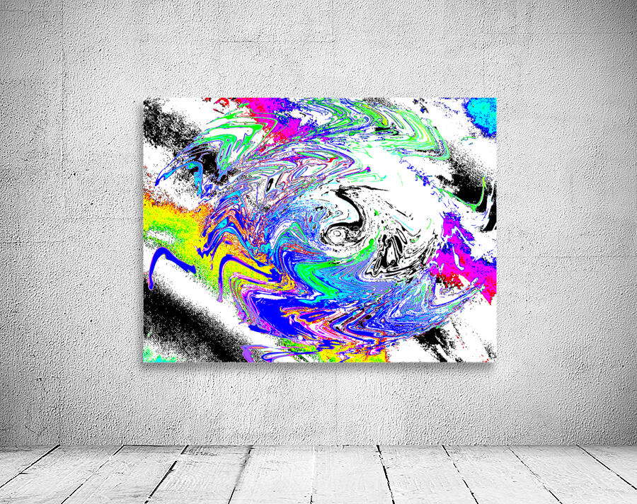 Abstract Swirling Chaotic Colours Wall Preview