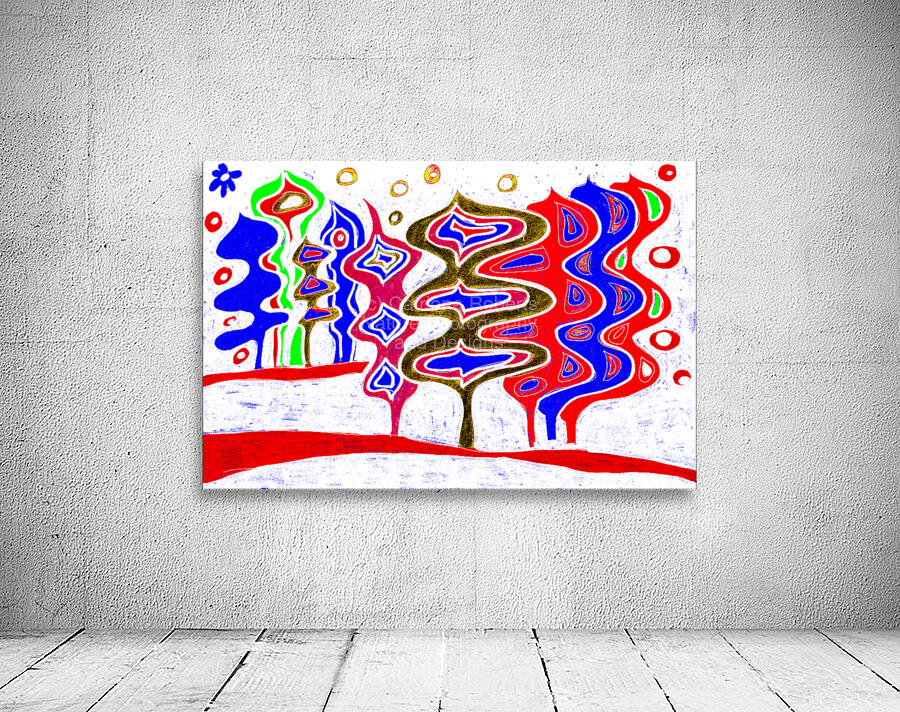 Abstract Colourful Forest Wall Preview