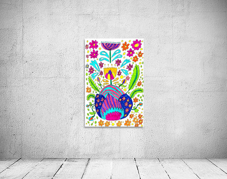 Abstract Vibrant Florals Wall Preview