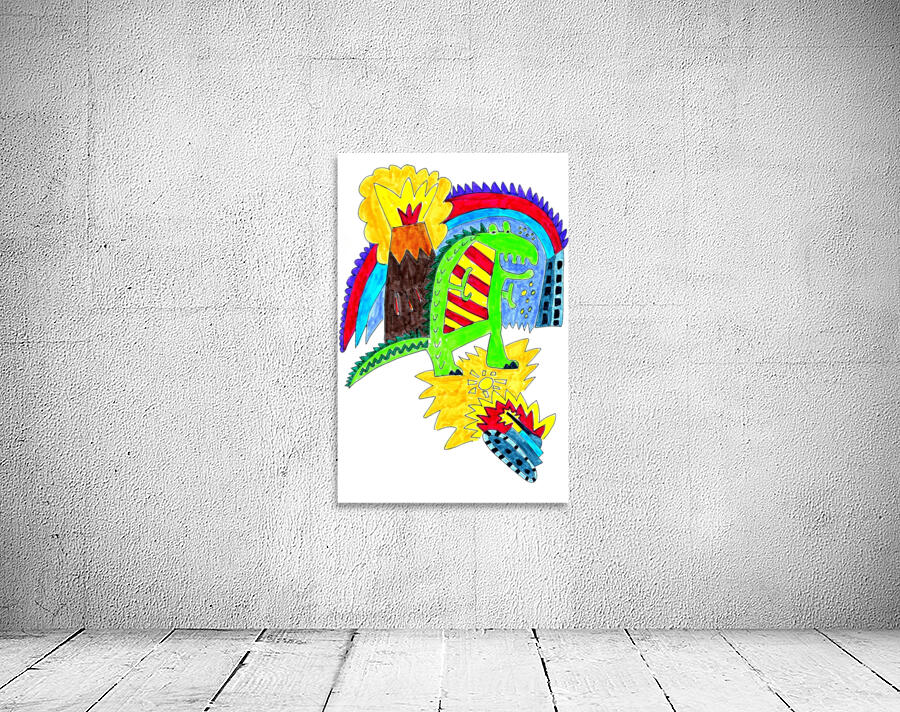 Abstract Dinosaur Romp Wall Preview