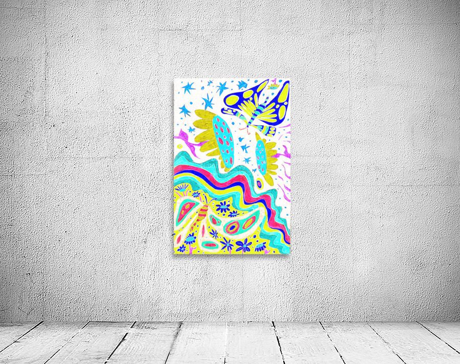 Abstract Vibrant Butterflies Wall Preview