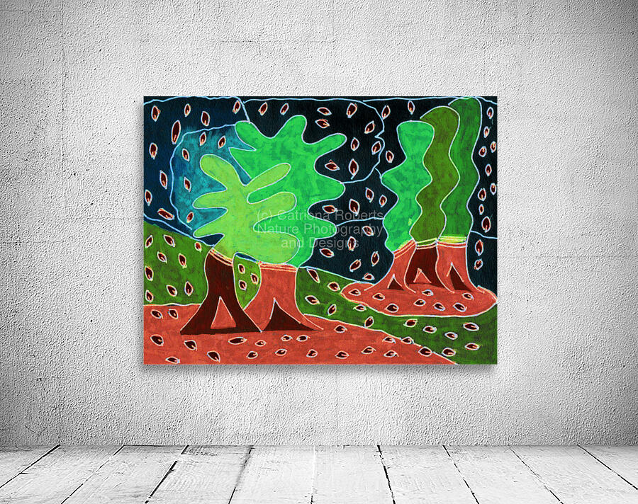 Abstract Autumn Forest Wall Preview