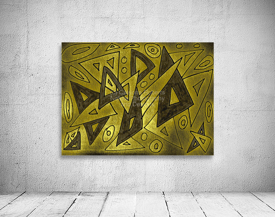 Abstract Golden Dynamic Triangles  Wall Preview