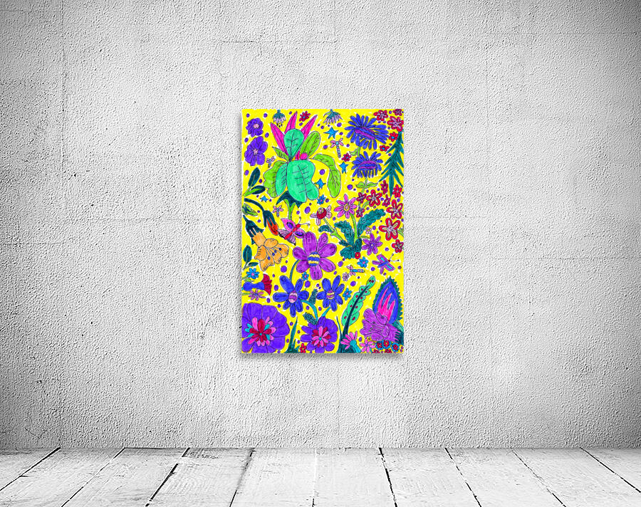 Abstract Floral Display Wall Preview