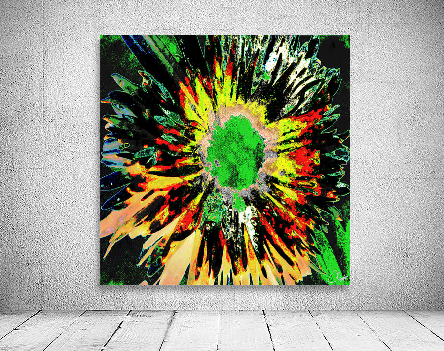 Vibrant Daisy Colour Splash Wall Preview