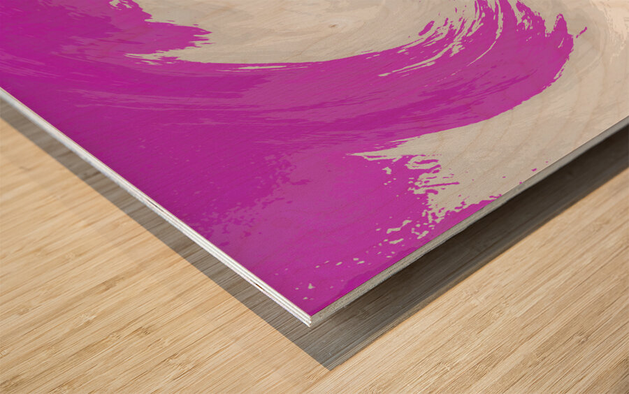 Abstract Vibrant Swirling Melting Forest Wood print