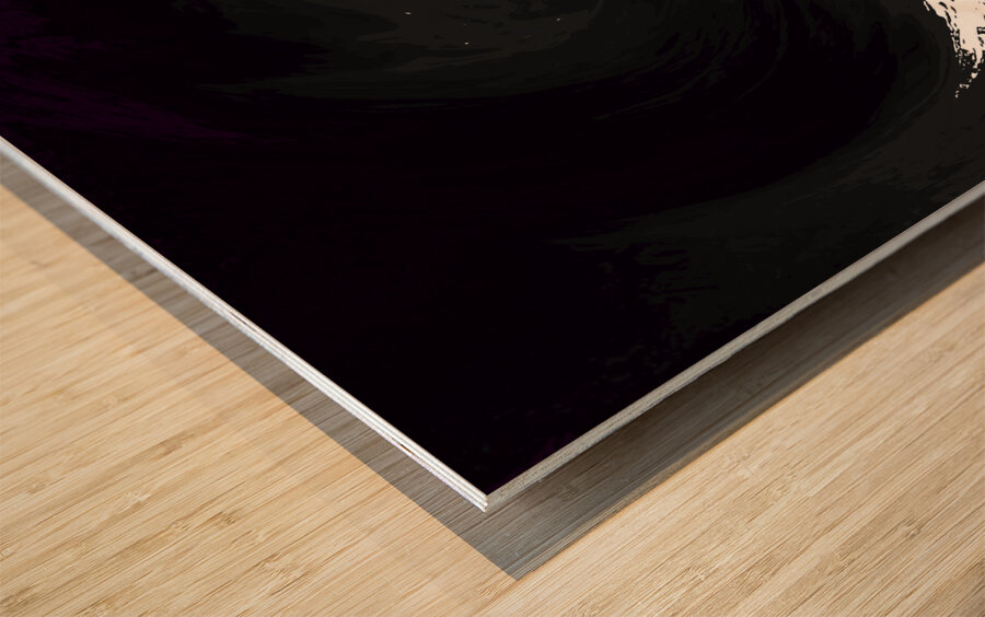 Abstract Swirling Monochrome Melting Forest  Wood print