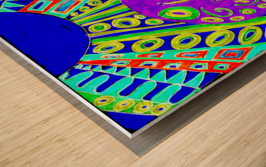 Abstract Vibrant Surreal Nature Wood print