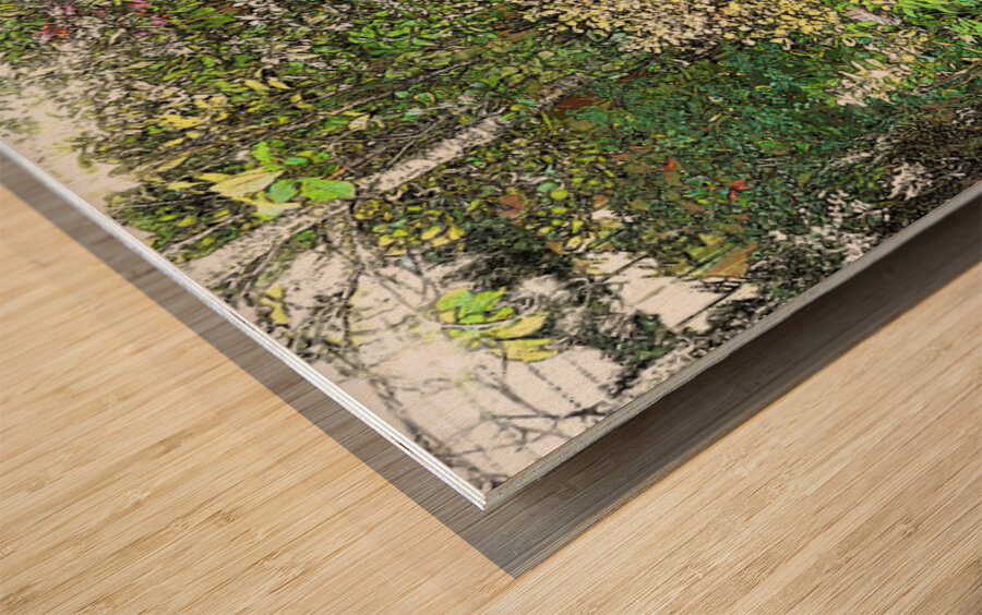 In The Garden                                                                                                                      Wood print