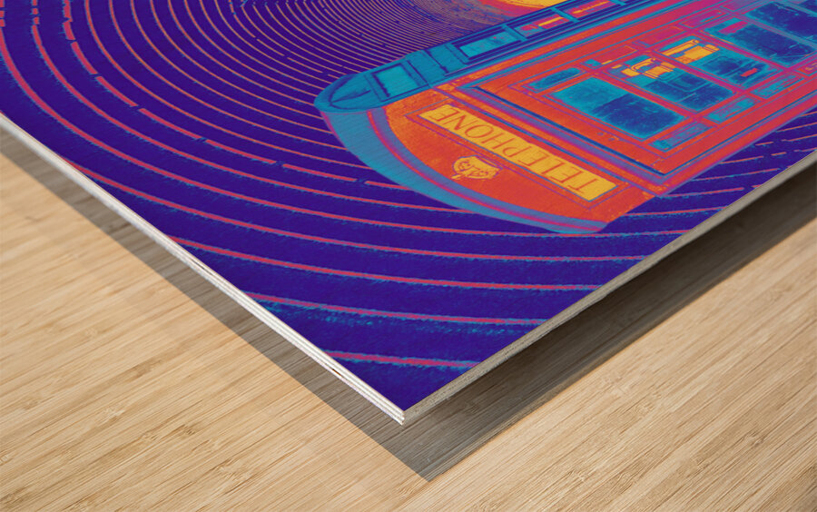 Tunnel Phone Box Lama and Randomness in the Scottish Highlands  Wood print