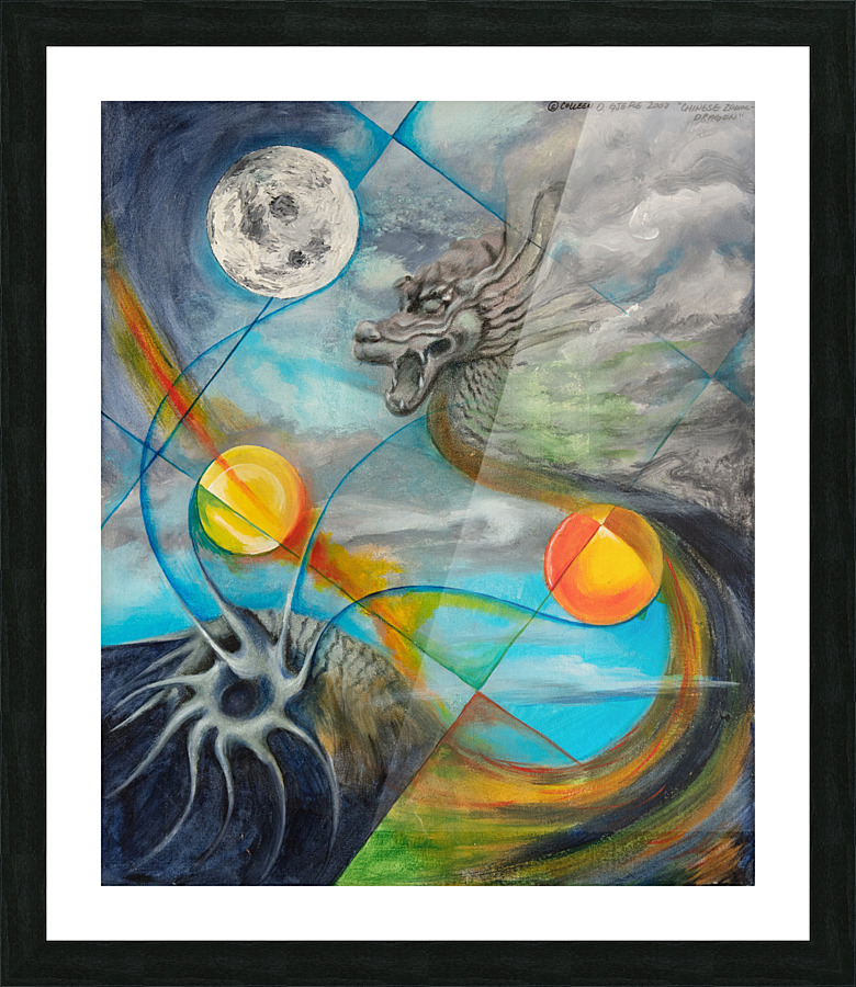 Chinese Zodiac Dragon Picture Frame print