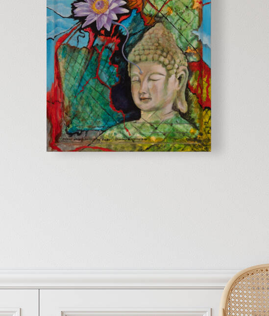 Buddha Dreams Amidst the Rubble by Colleen D Gjefle