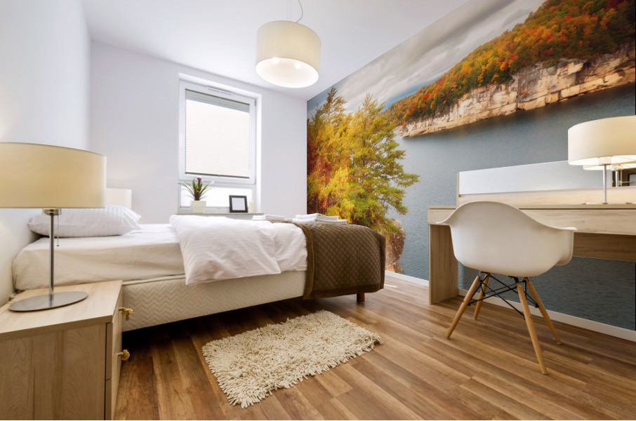 Contrasting Cliffsides Mural print