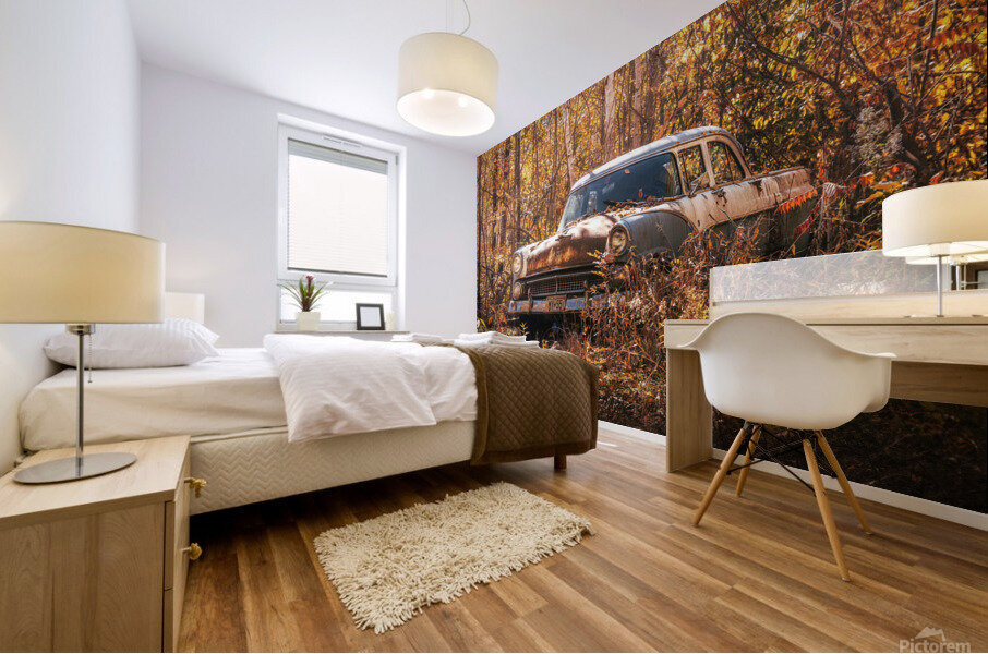 Autumn Jalopy Mural print