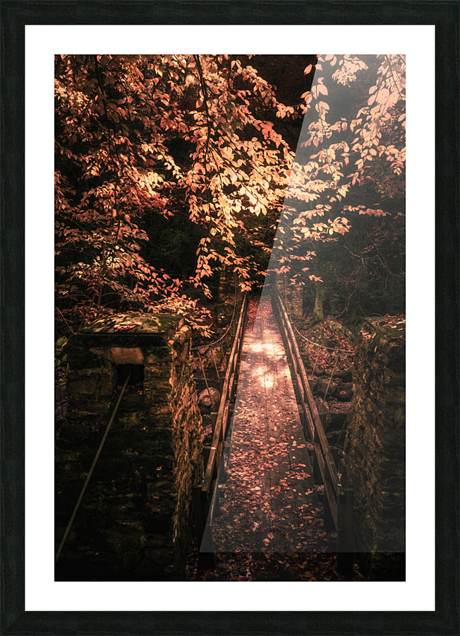 Suspended on the cusp Picture Frame print