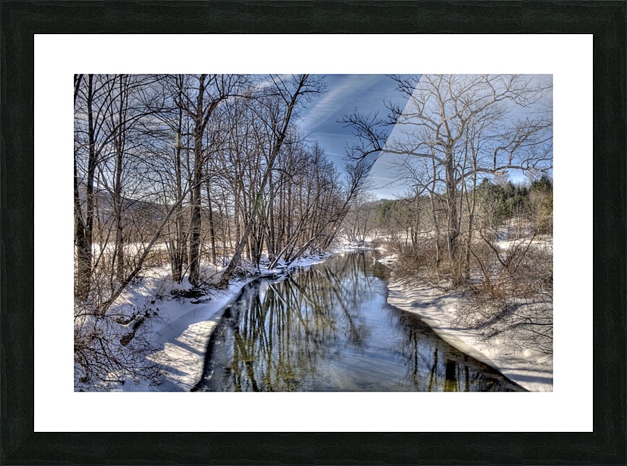 Battenkill River -winter 202 Picture Frame print