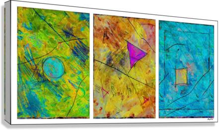 aaa TONE    CIRCLE TRIANGLE SQUARE 12x48 Canvas Print