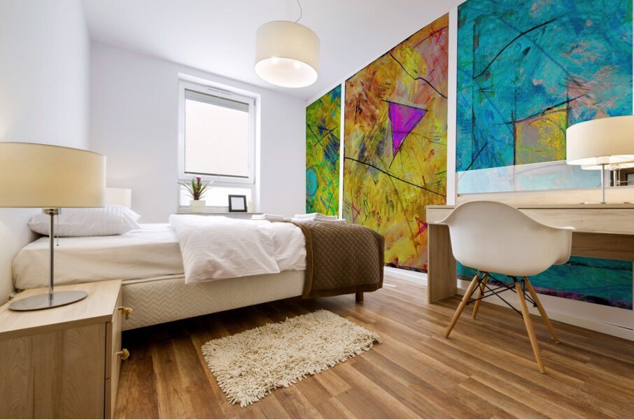 aaa TONE    CIRCLE TRIANGLE SQUARE 12x48 Mural print