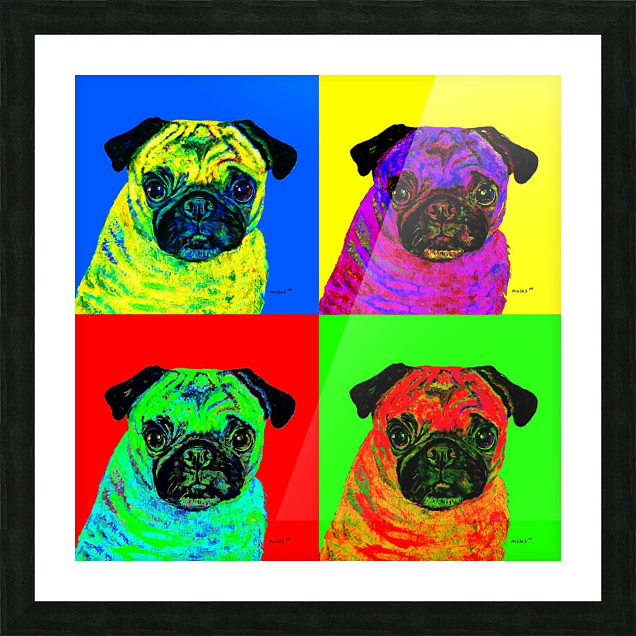 WARHOL PUG Picture Frame print