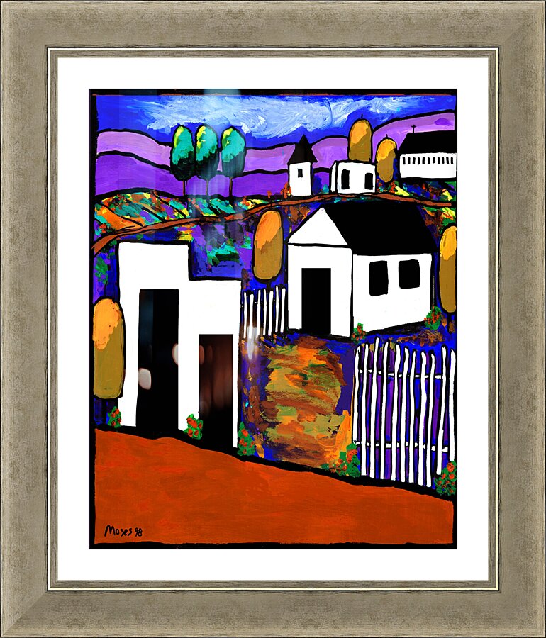 Village vertical Picture Frame print