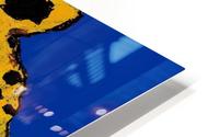 LEOPARD ON BLUE HD Metal print