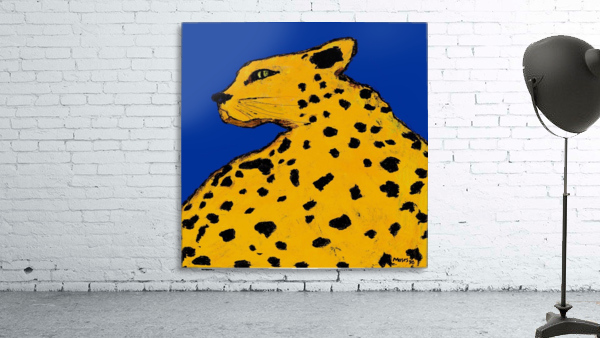 LEOPARD ON BLUE Wall Preview