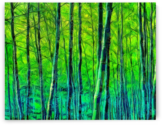 Bamboo forest oil painting in Vincent Willem van Gogh style. 1. by ArtEastWest